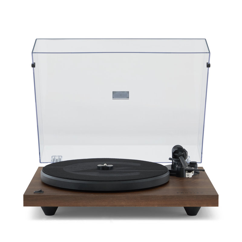 Portable 2 - Speed Turntable Decorative Record Player with Bluetooth, Walnut