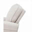  Chaise berçante rembourrée compacte à une place, tissu en lin beige avec structure en bois synthétique
