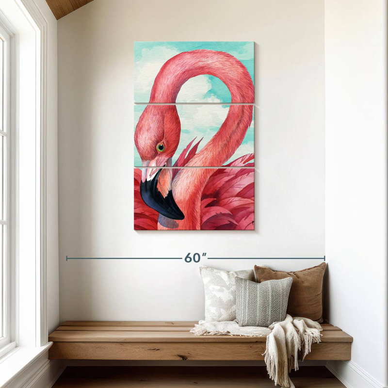 Brampt Fab Flamingo, 45" H x 28" W