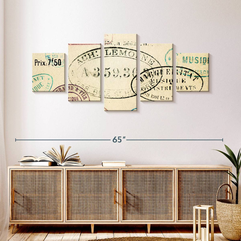Timbres rétro, H 24 po x l 55 po
