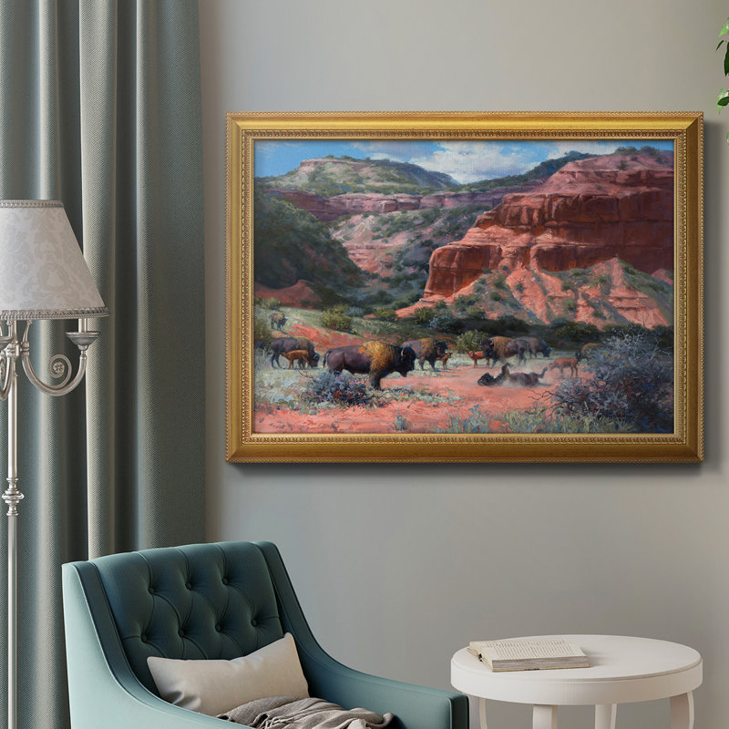Caprock Canyon - Peinture sur toile encadrée, L 27 po x H 18 po