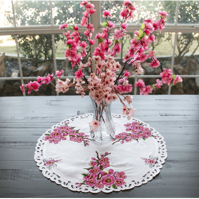 Cherry Blossom Doily, Table Topper (23" Rd)