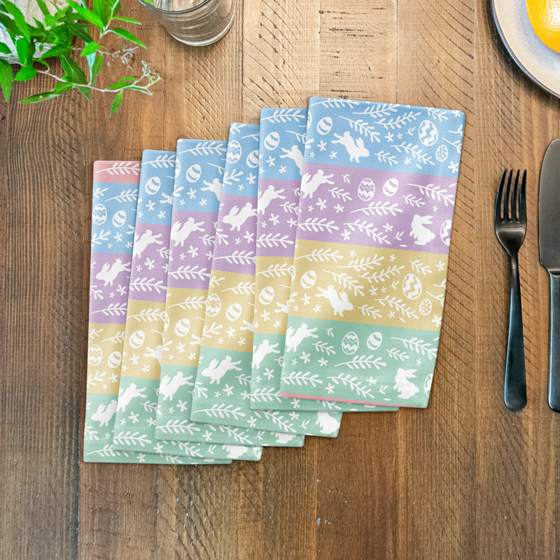 Cotton Striped Square Napkin