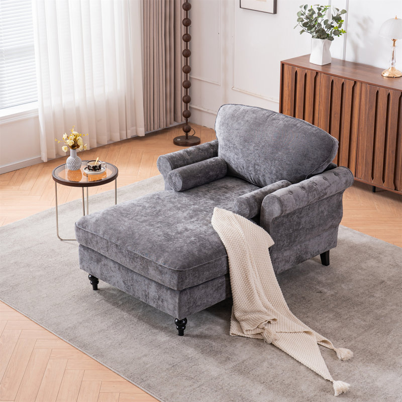 [Nouveau] Chaise longue surdimensionnée d'intérieur, Gris foncé