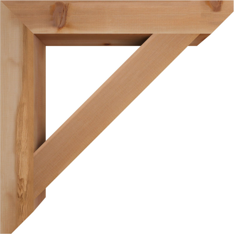 Support traditionnel en bois rustique à lattes, Cèdre rouge, H 28 po x l 3,5 po x P 28 po
