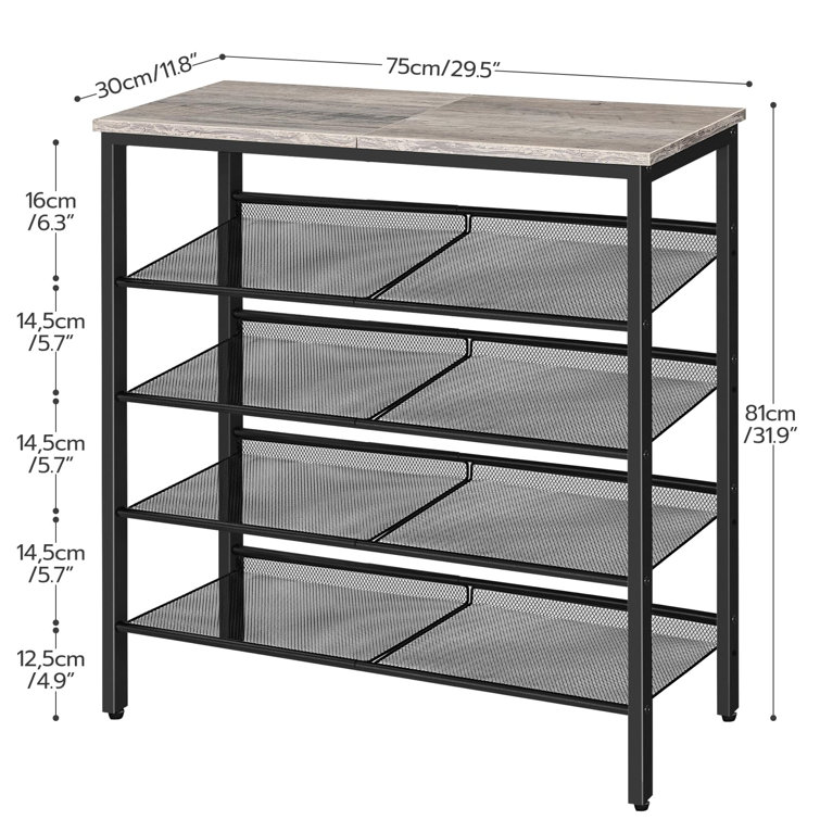 20 Pair Stackable Shoe Rack 17 Stories