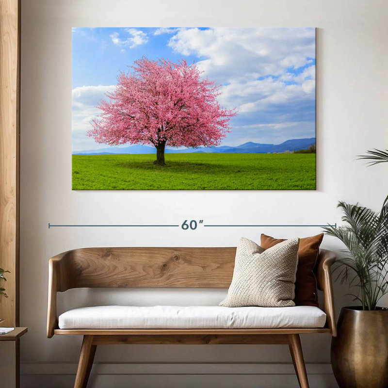 Harnek fleurissant arbre sakura, H 34 po x l 51 po