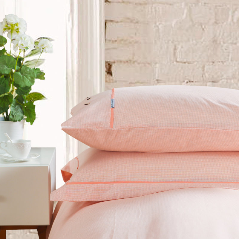 Salvatore Duvet Cover, Super King, Peach