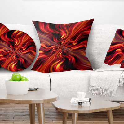 Red Infinity - Coussin imprimé abstrait