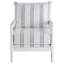 Fauteuil d'appoint à rayures blanches et bleu marine