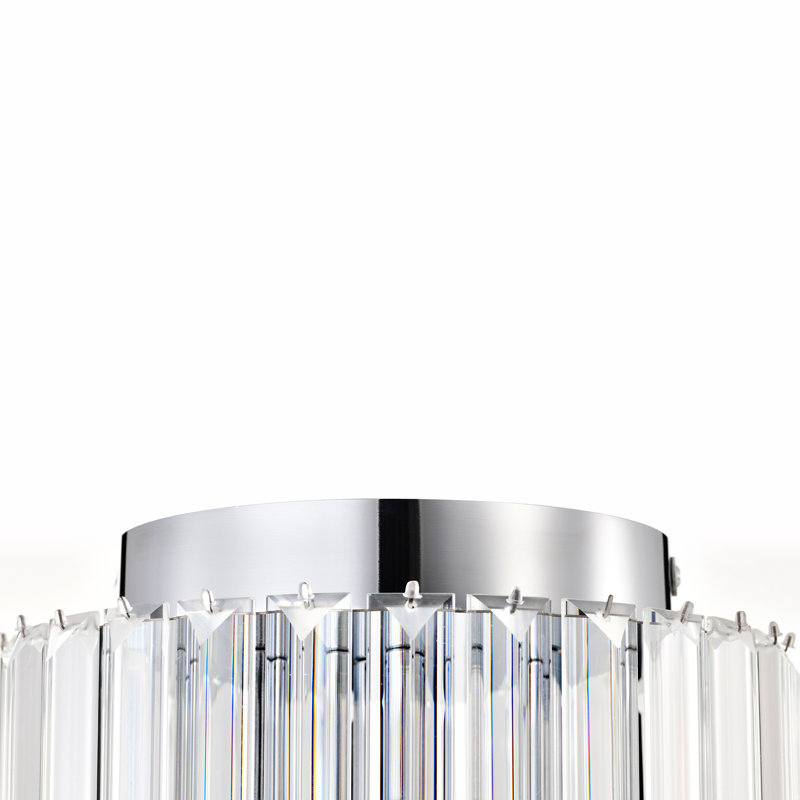 Plafonnier encastré en cristal, Chrome chrome
