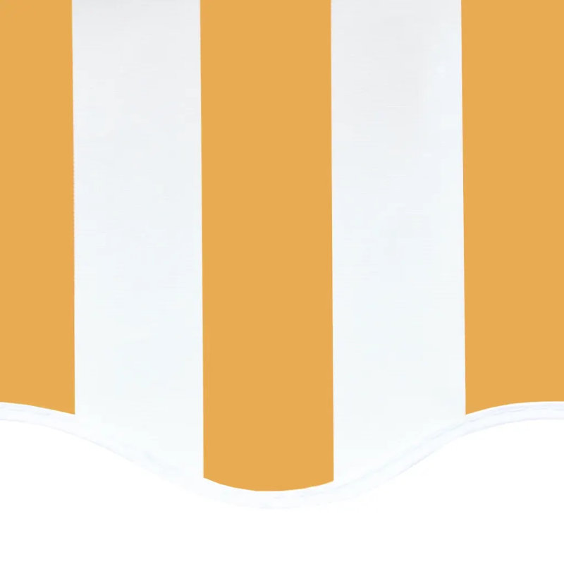 Dakota Fields 450cm W x 350cm D Fabric Cover Retractable Patio Awning, Yellow/White