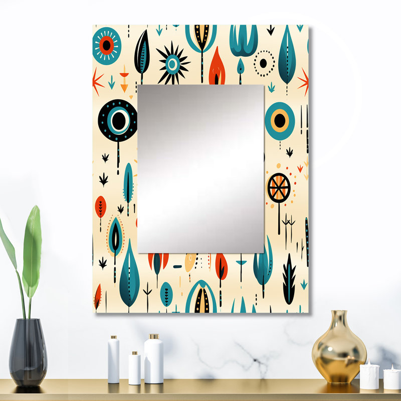Aviyanah Nomadic Treasures Boho - miroir mural géométrique, 32 po x 24 po