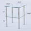 Table d'appoint 2 pièces transparente
