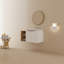 Meuble-lavabo lourd 80,58 lb avec lavabo et rangement en céramique Lavabo à fermeture douce au look moderne