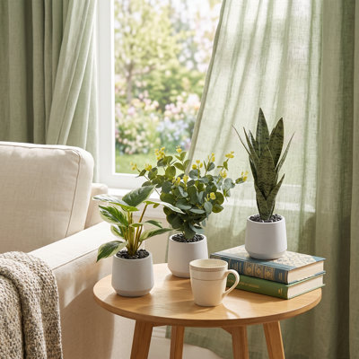 3-Piece Artificial Eucalyptus Faux Plants