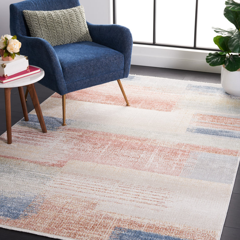 Tapis abstrait lavable à la machine Macur, Rectangle 9 pi x 12 pi