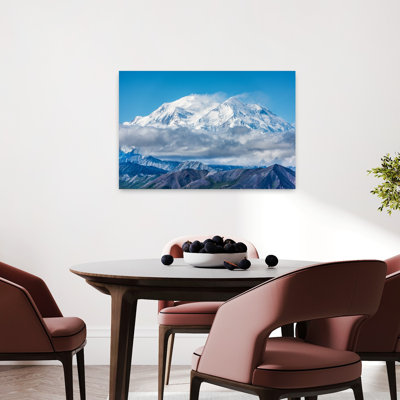 «Majestic Denali Peak Serene Tranquil Abstract Landscape Mountain», reproduction d'art murale