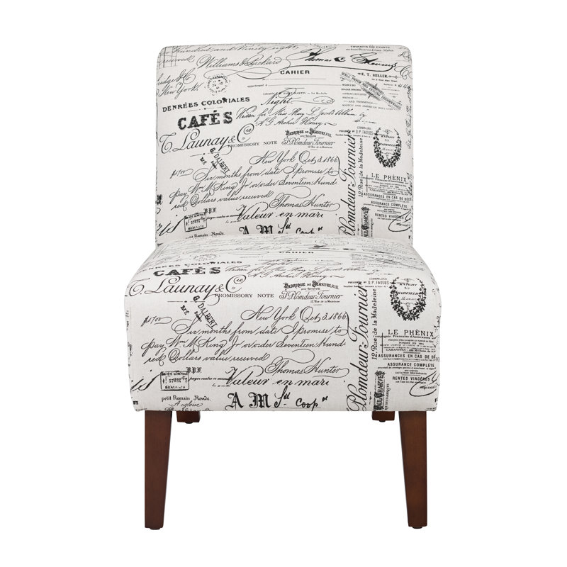 Cashawn Upholstered Slipper Chair with Wood Legs