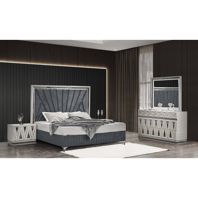 Ensemble de chambre à coucher rembourrée, Grand