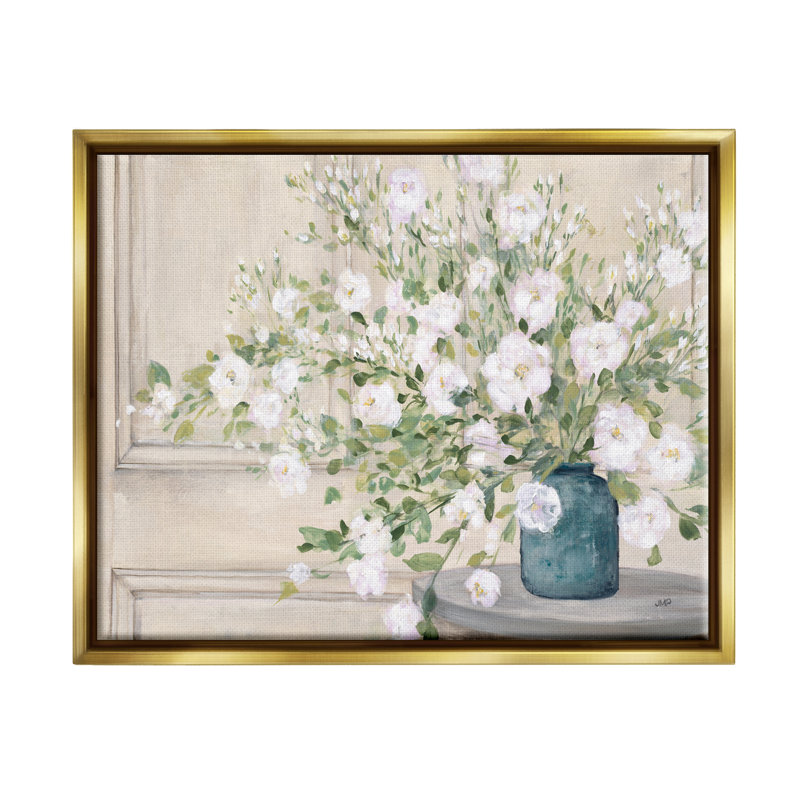 «Geranium Table Table Country Life Life», art floral sur toile par Julia Purinton, H 17 po x l 21 po x P 1,7 po