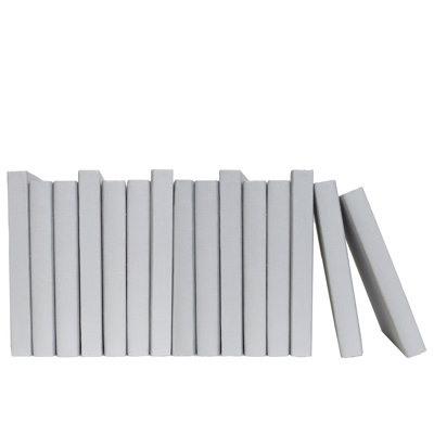 Decorative Books - Marble Oversized Linen Wrapped Books - Grey Books By The Foot
