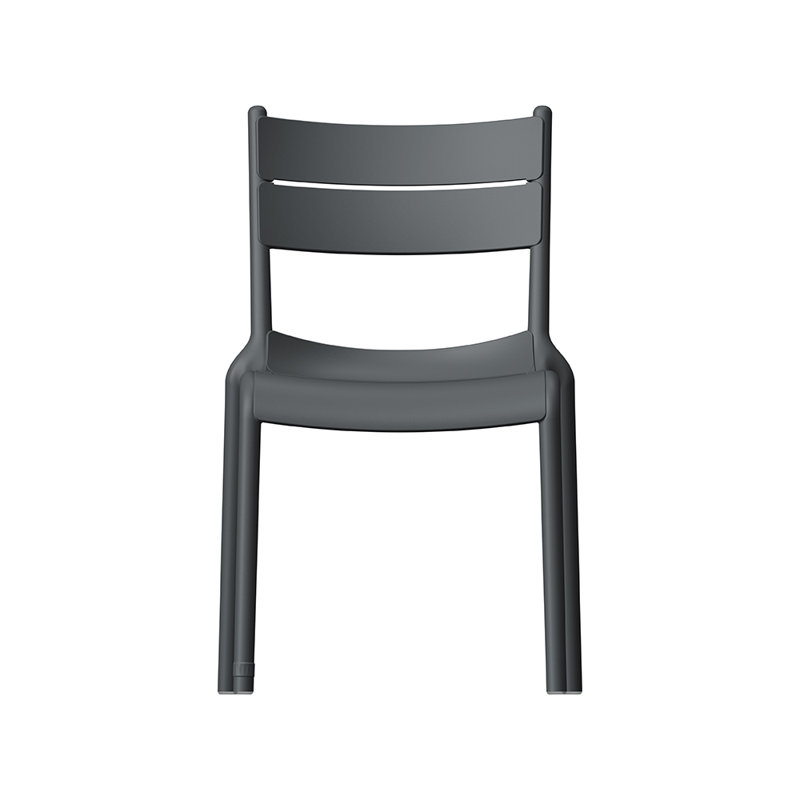 Loar Stackable Side Chair, Dark Gray