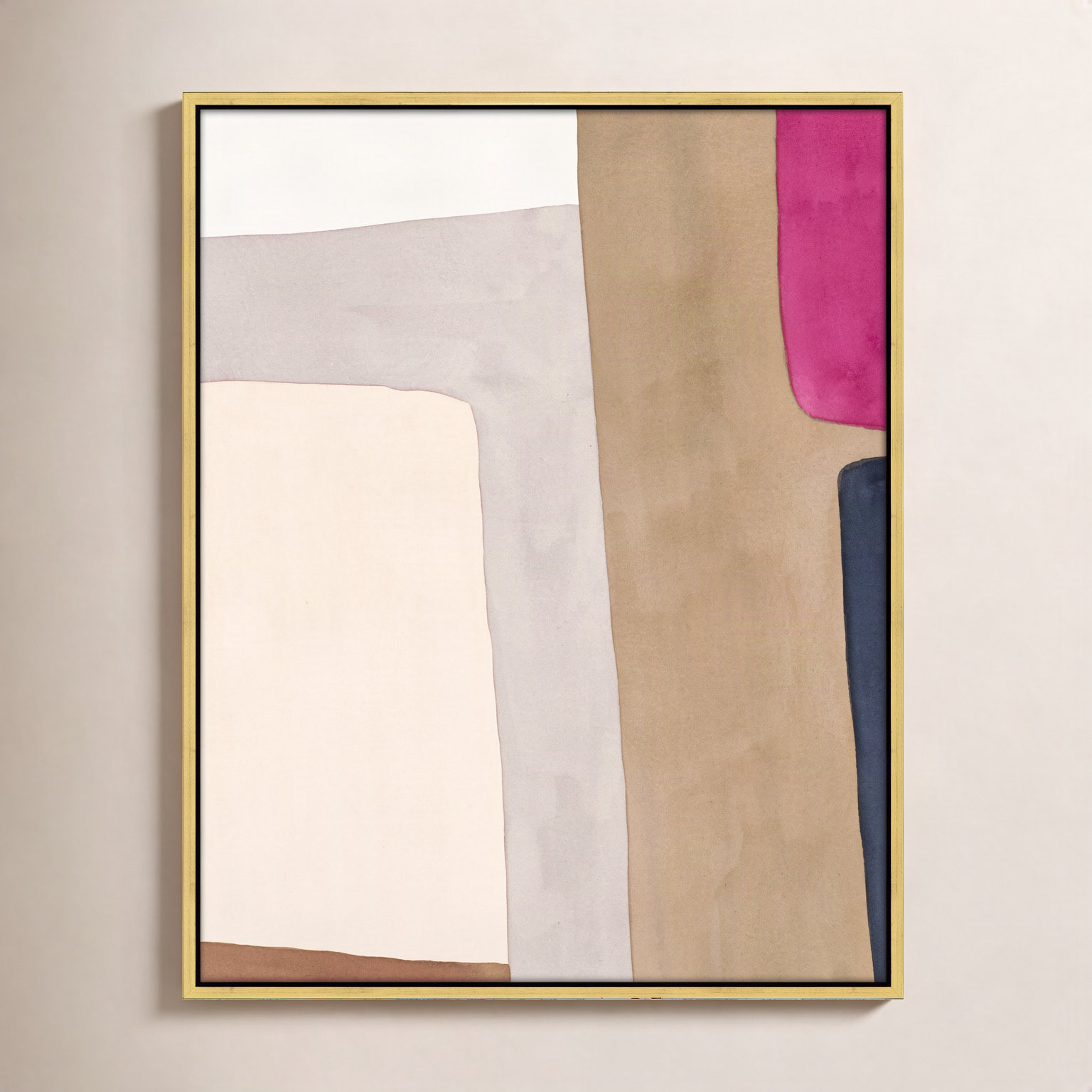 A Highlight of Fuchsia Print by Julia Balfour, 25" H x 20" W x 1.4" D, Gold Framed Canvas