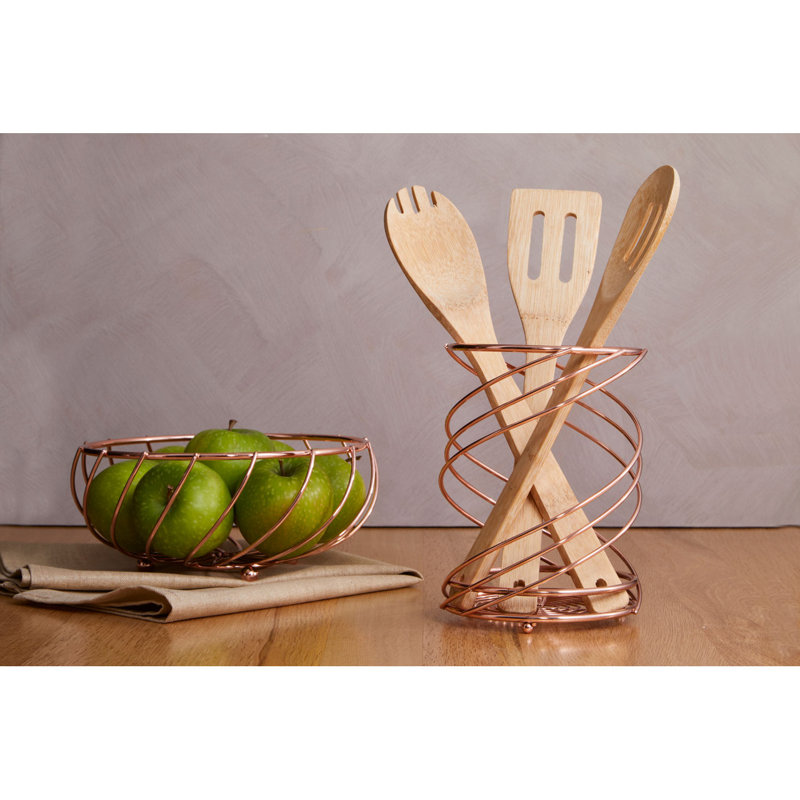 Coppedge Metal Round Utensil Crock