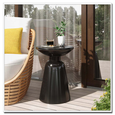 Table de bout d'extérieur en métal