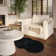 Hollianne Cozy Faux Rabbit Fur Area Rug Machine Washable Rug in Black