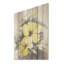 Jaune et gris, hibiscus sérénade - art mural en bois d'hibiscus sur bois de pin naturel-1616547351