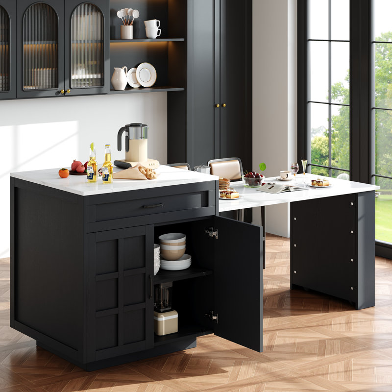 Dining Table, White/Black