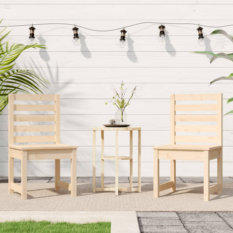 Angelone Garden Chairs 50x48x91.5 cm Solid Wood Pine, Brown