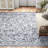 Ingrid Machine Woven Oriental Navy Area Rug-490182874
