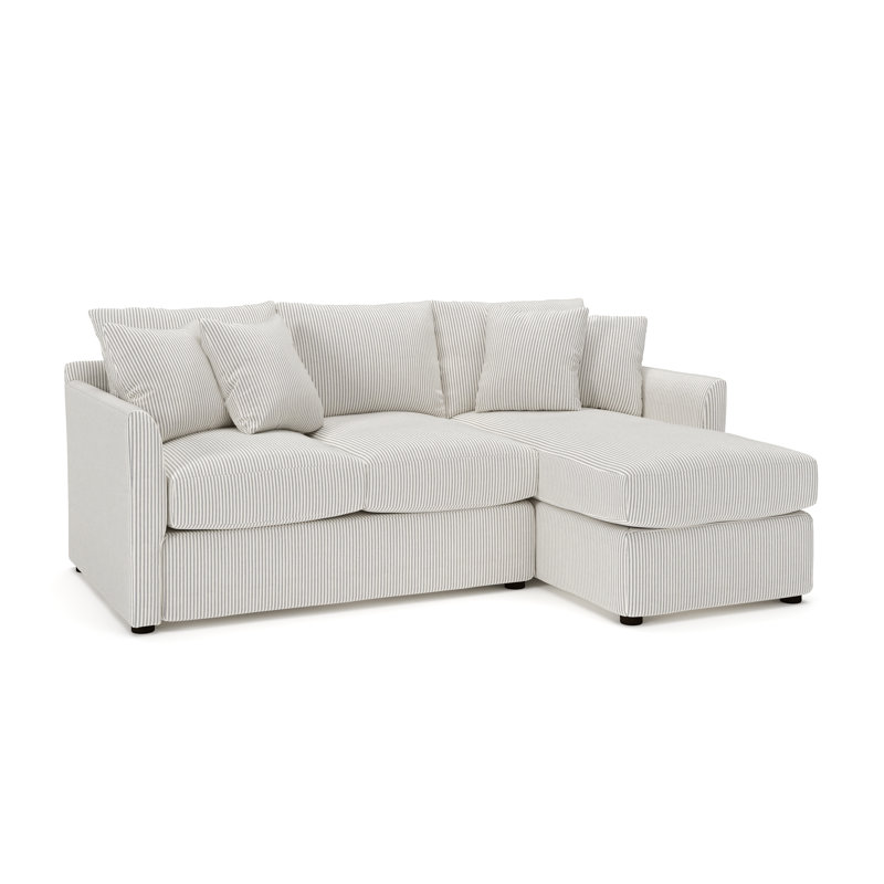Cecelia Upholstered Sectional, Right Hand Facing, Cruise Adrift Woven Stripe