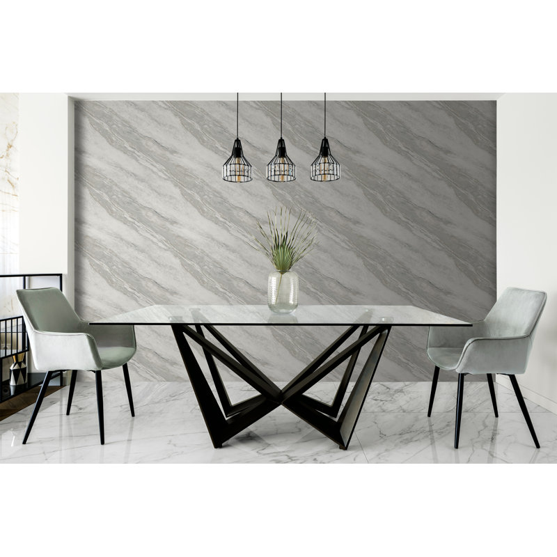 Bhargavi Marble Wallpaper, Grey/Ivory