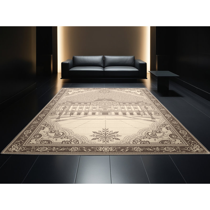Tapis oriental gris délavé à la machine Pelico Madrid Royal Palace, 8 x 10