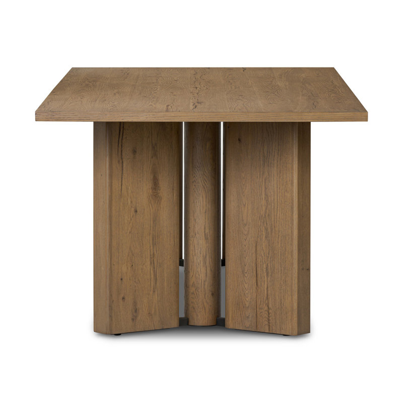 Huxley Dining Table 84"-Smoked Black, Rubber Light Oak, 30" H x 42" D x 100" W