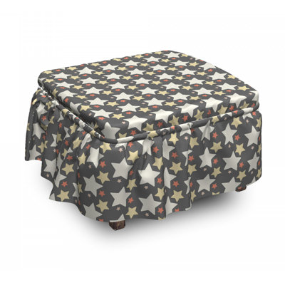 Housse pour repose-pieds big little abstract stars