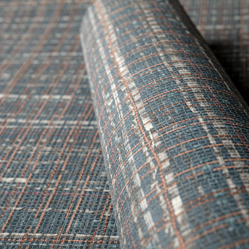 Pepper Fondo Wild Grass Effect Wallpaper Roll, Navy