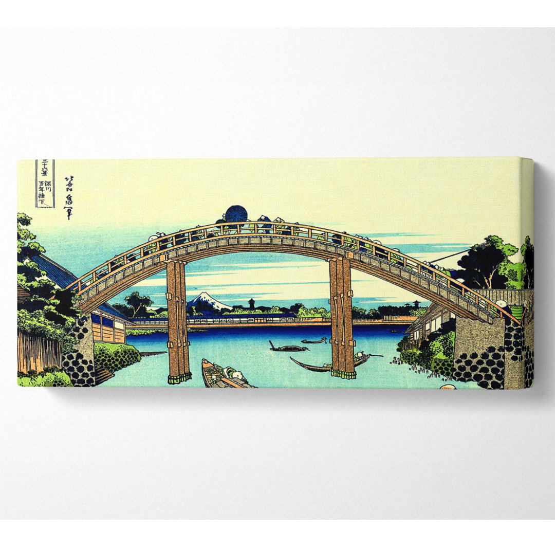 Hokusai Fuji durch die Mannenbrücke gesehen - Leinwanddrucke