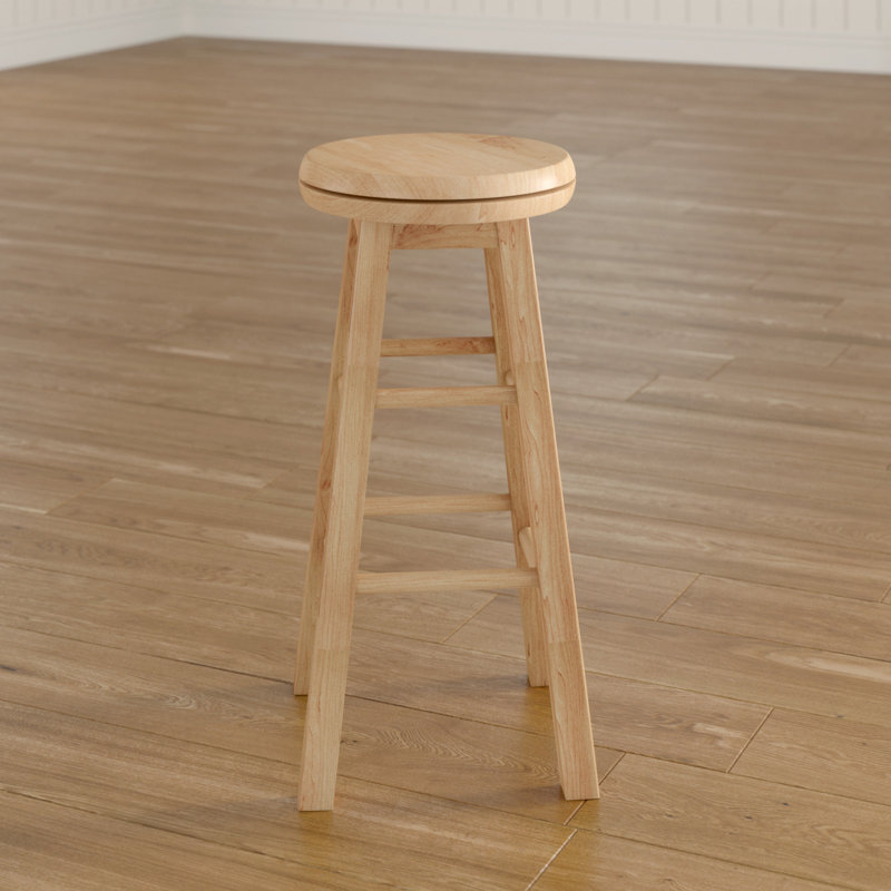 Swivel Solid Wood Counter Stool, Oak