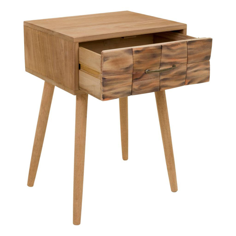 Carrizal 44cm W Solid Wood Bedside Table
