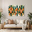 Fruit, ananas, art mural en métal brun-511389523