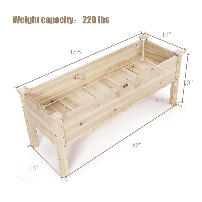 Wood Raised Garden Bed