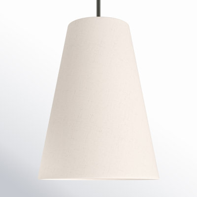 Grove Single Light Linen Blend Dimmable Pendant