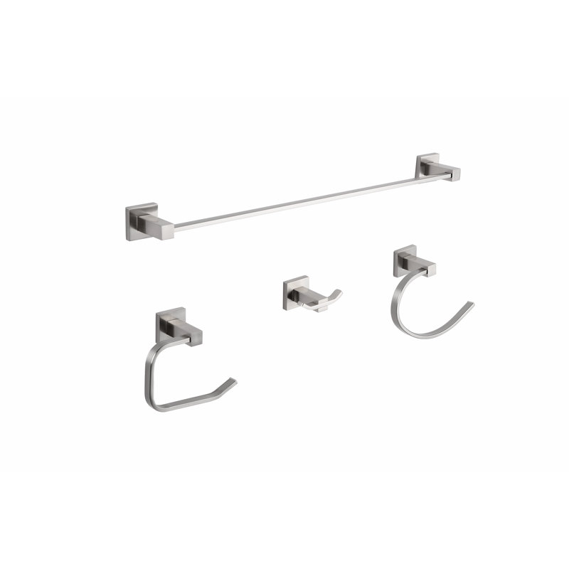 Ensemble de salle de bain Mila, Nickel brossé