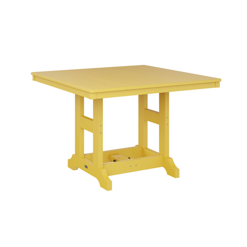 Berlin Gardens Garden Classic Square Table, Sunburst Yellow, 39.5" H x 44" W x 44" D