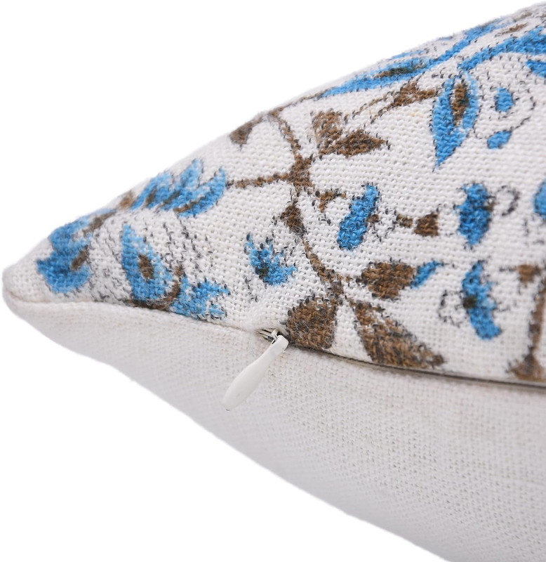 Housse de coussin intérieur / extérieur Floral Linen, 14 po x 20 po